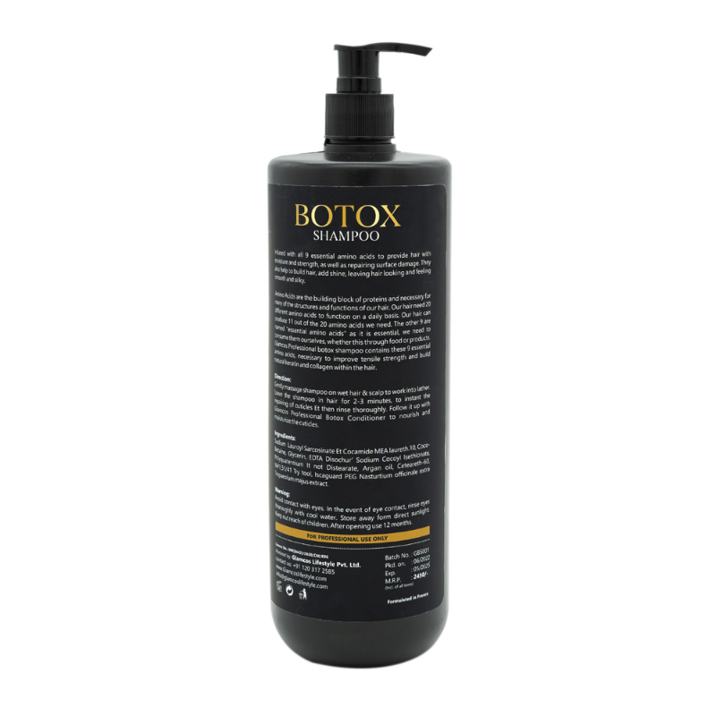 GLAMCOS Professional Botox Shampoo – 3X Advanced Care with Shea Butter & Vitamin B5 for Smooth, Shiny & Frizz-Free Hair - Image 2