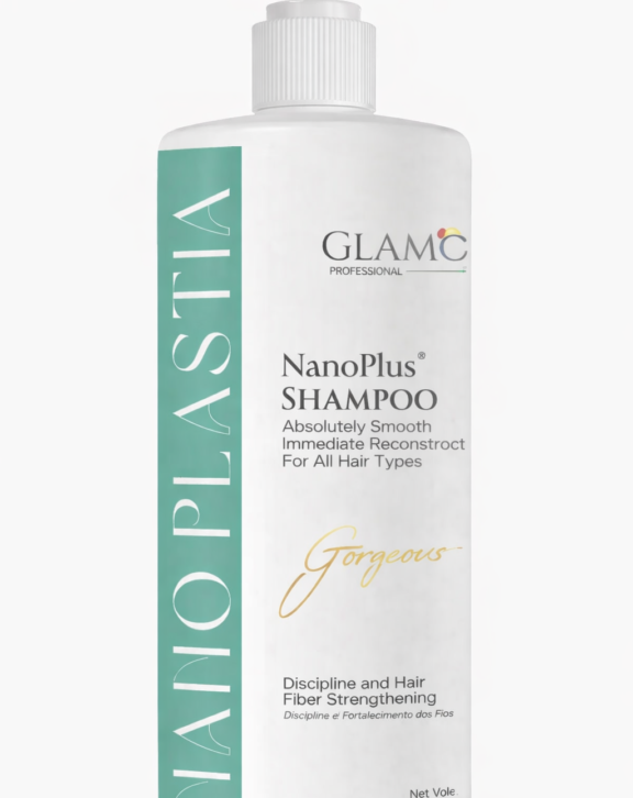 Glamcos Professional Nanoplus Shampoo 1000ml | Advanced Hair Repair & Smoothening Shampoo | Salon-Grade Formula for Dry, Damaged & Chemically Treated Hair