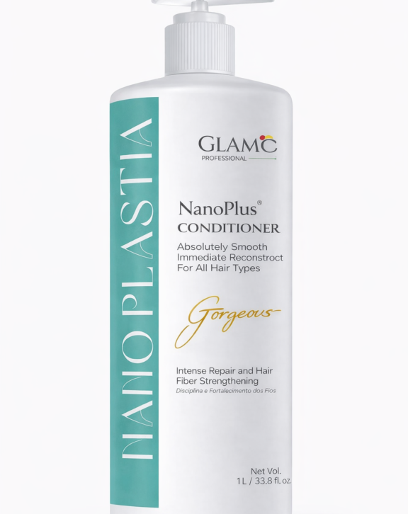 Glamcos Professional Nanoplus Conditioner 1000ml | Deep Repair & Smoothening Conditioner | Salon-Grade Care for Dry, Frizzy & Chemically Treated Hair