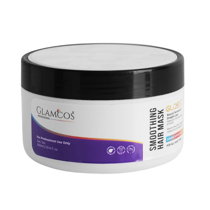 Glamcos Professional Gloss Smoothing Hair Mask 250 ml – Deep Conditioning, Frizz Control & High-Gloss Finish for All Hair Types