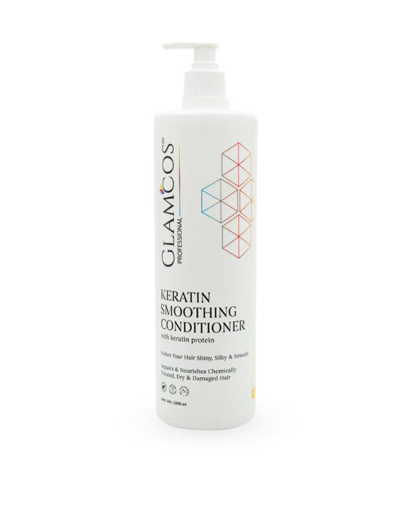Glamcos Professional Keratin Smoothing Conditioner with Keratin Protein – Repairs Dry & Damaged Hair | Smooth, Silky & Shiny Hair | Salon Professional Care | 1000ml