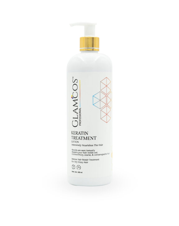 Glamcos Professional Keratin Treatment Lotion – Intensive Hair Repair for Dry & Frizzy Hair | Deep Nourishing Keratin Hair Treatment | Smooth & Manageable Hair | 500ml
