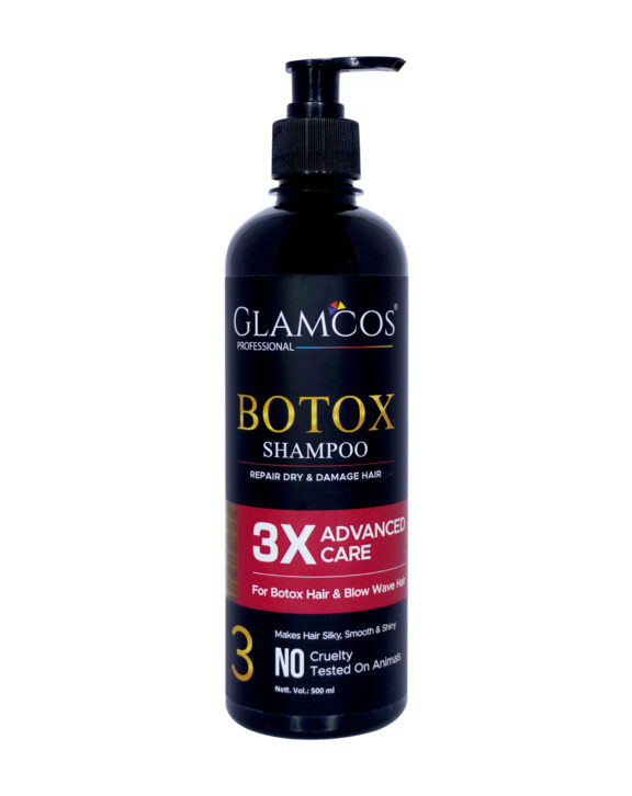 Glamco’s Professional Botox Shampoo 500ml – 3X Advanced Care | Repair Dry & Damaged Hair | For Botox & Blow Wave Hair