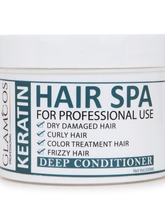 Glamcos Keratin Hair Spa Deep Conditioner – Professional Hair Treatment for Dry, Damaged & Frizzy Hair | Color Treated & Curly Hair Care | 500ml