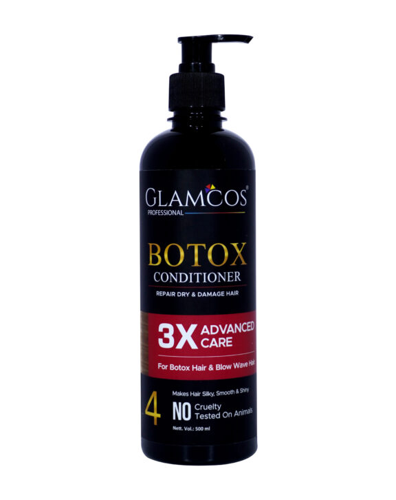 Glamco’s Professional Botox Conditioner 500ml – 3X Advanced Care | Repair Dry & Damaged Hair | Smooth & Shiny Finish