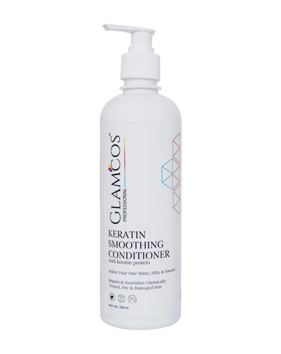 Glamoos Professional Keratin Smoothing Conditioner with Keratin Protein – Repairs Dry & Damaged Hair | Smooth, Silky & Shiny Hair | 500ml