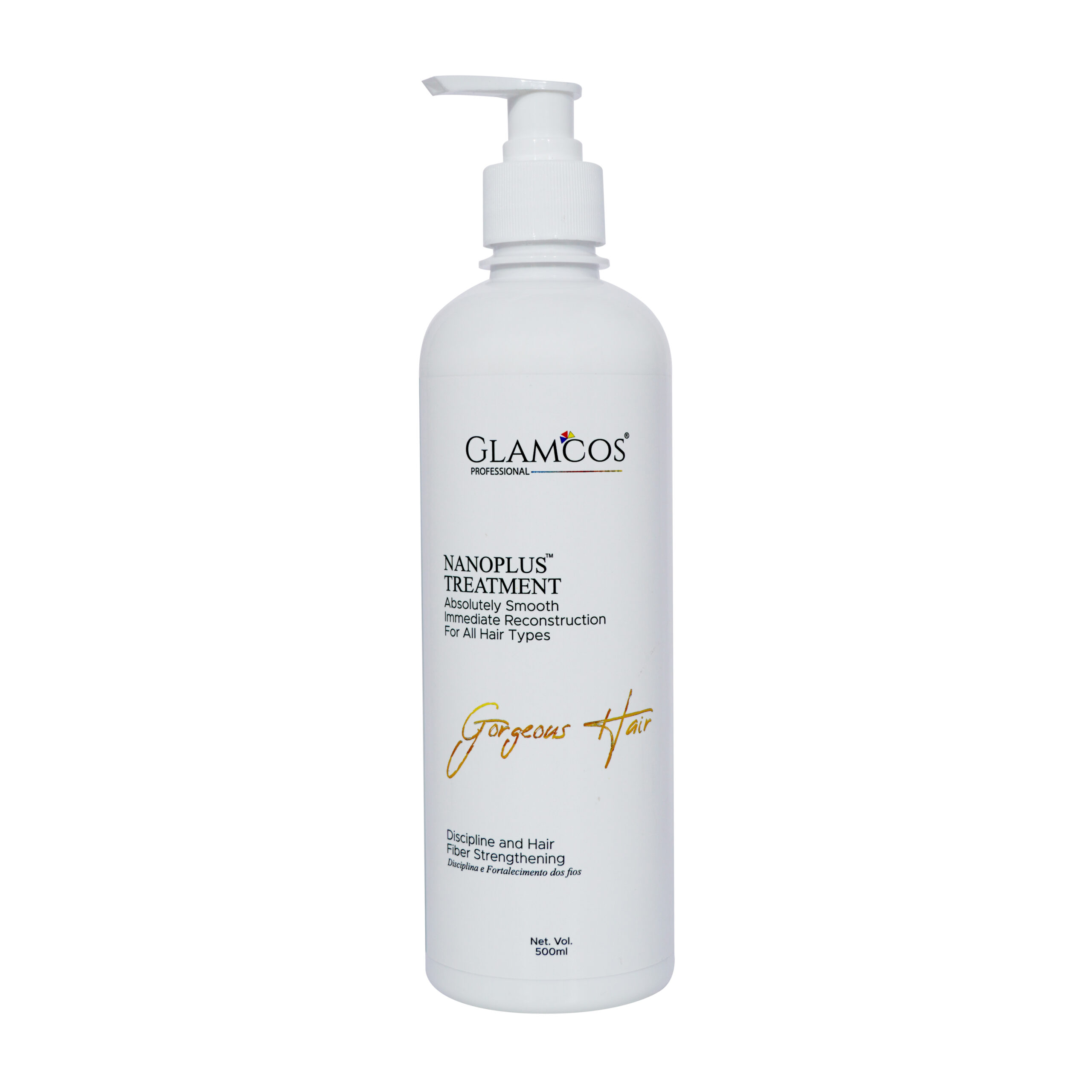 Glamcos Professional Nanoplus Hair Treatment – Instant Hair Reconstruction & Fiber Strengthening | Smooth & Gorgeous Hair | Suitable for All Hair Types | 500ml